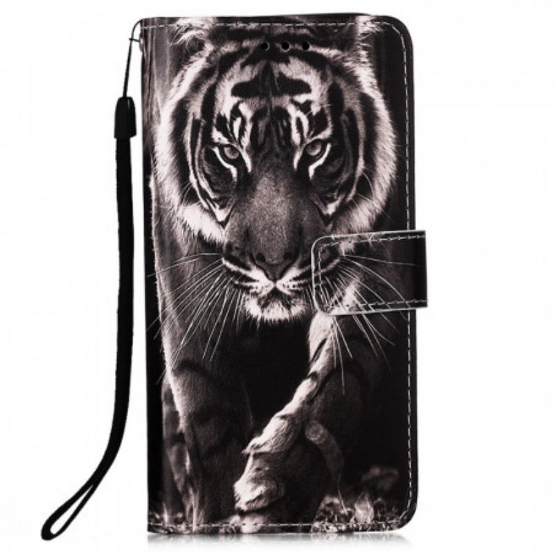 Kožené Puzdro Samsung Galaxy A53 5G Strappy Night Tiger