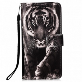 Kožené Puzdro Samsung Galaxy A53 5G Strappy Night Tiger