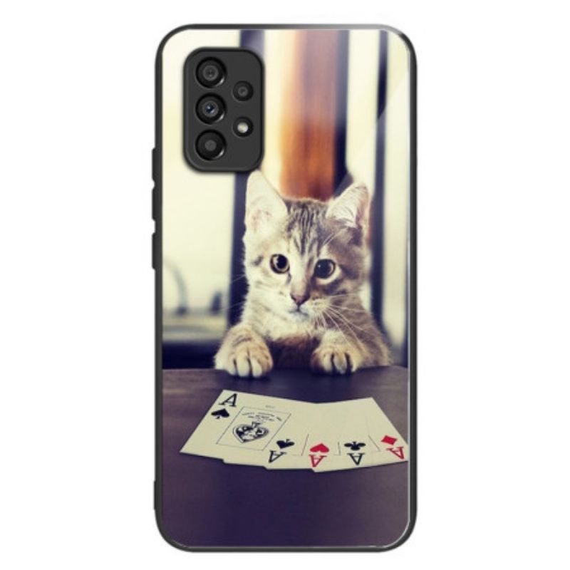 Kryt Samsung Galaxy A53 5G Tvrdené Sklo Poker Cat