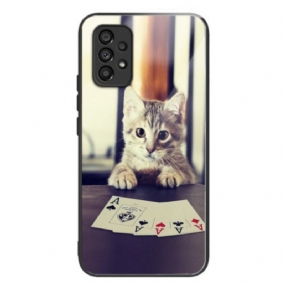 Kryt Samsung Galaxy A53 5G Tvrdené Sklo Poker Cat