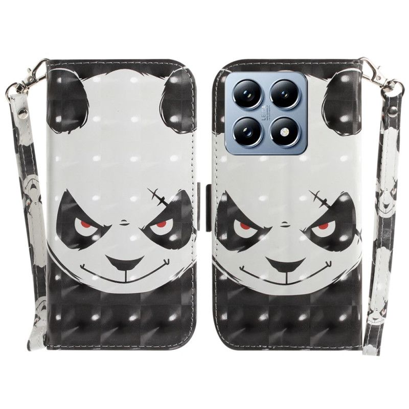 Puzdro Xiaomi 14t Pro Nahnevaná Panda S Popruhom