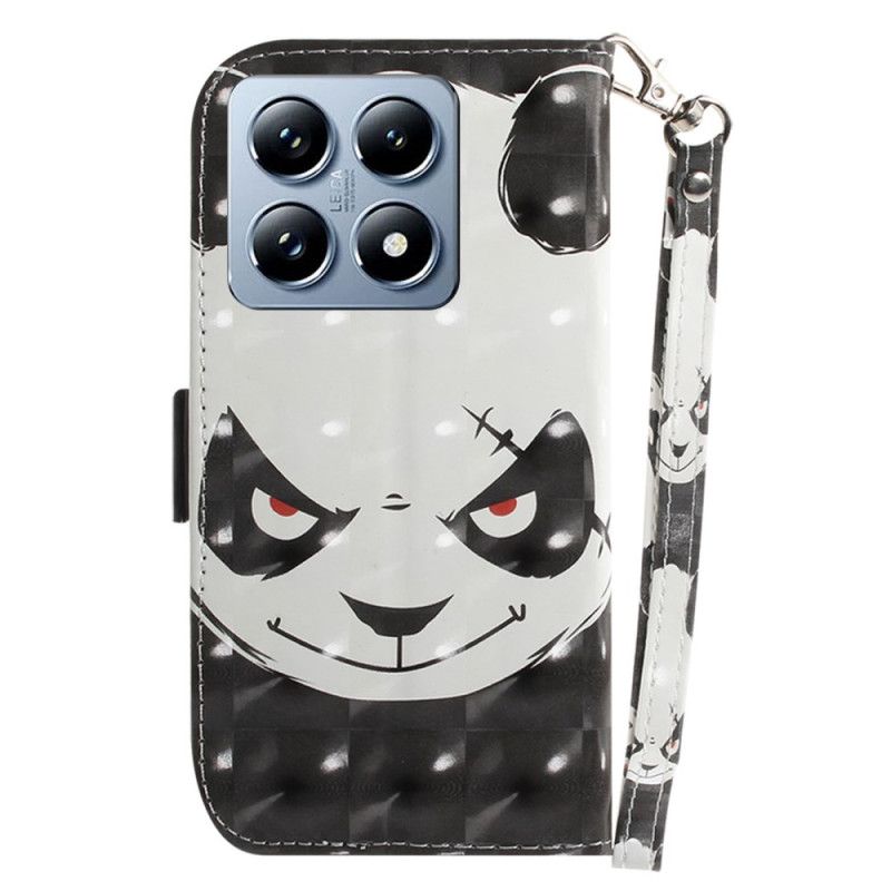 Puzdro Xiaomi 14t Pro Nahnevaná Panda S Popruhom