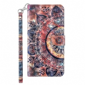 Kožené Puzdro Sony Xperia 1 IV Farebná Strappy Mandala