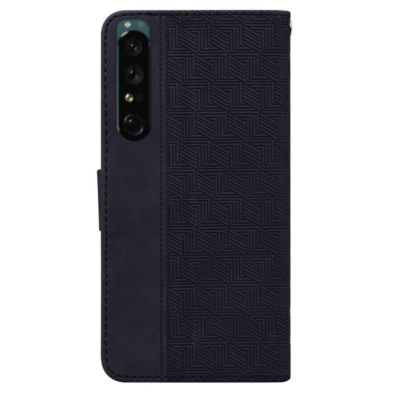 Kožené Puzdro Sony Xperia 1 IV Remienok Vzor