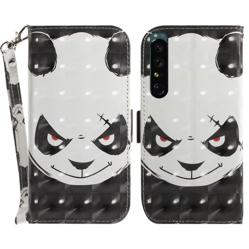 Kožené Puzdro Sony Xperia 1 IV Strappy Panda