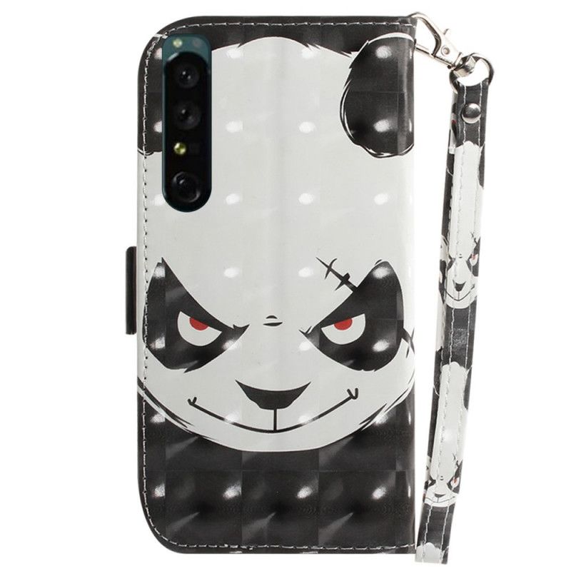 Kožené Puzdro Sony Xperia 1 IV Strappy Panda