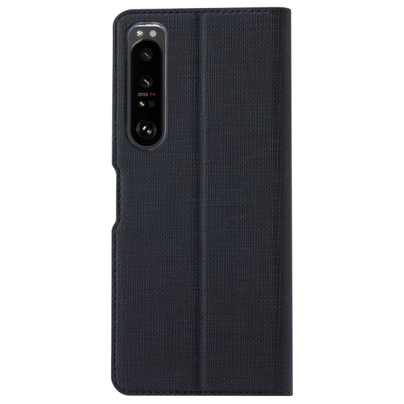 Kožené Puzdro Sony Xperia 1 IV Textúra Látky Vili