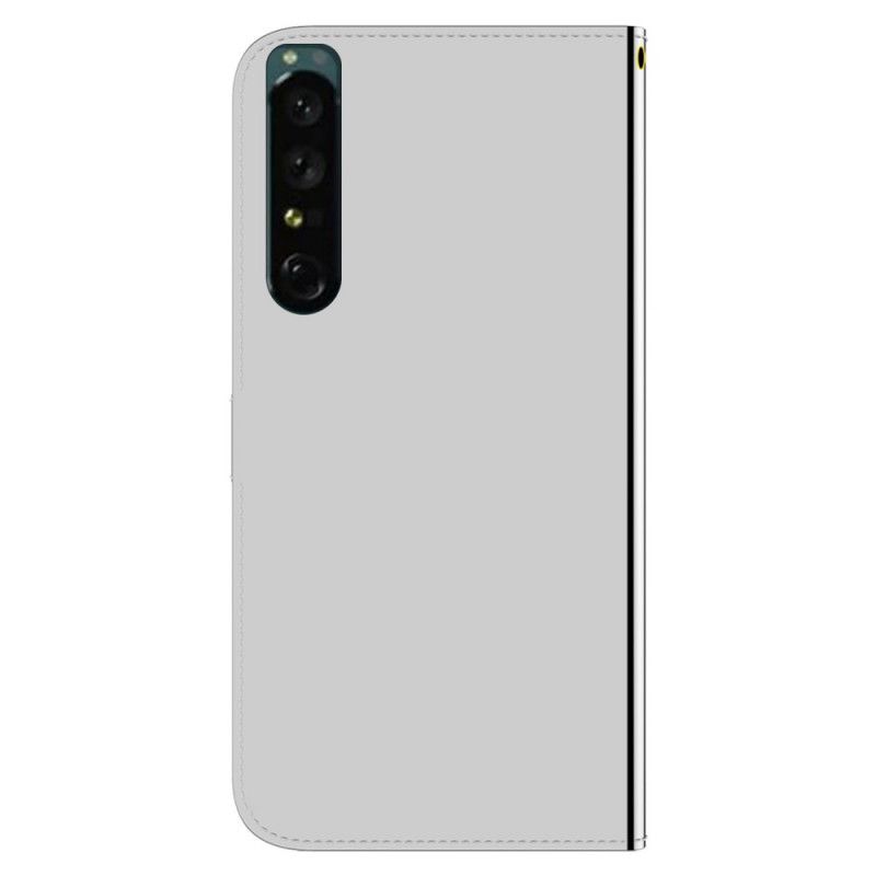 Kožené Puzdro Sony Xperia 1 IV Zrkadlový Remienok Z Umelej Kože