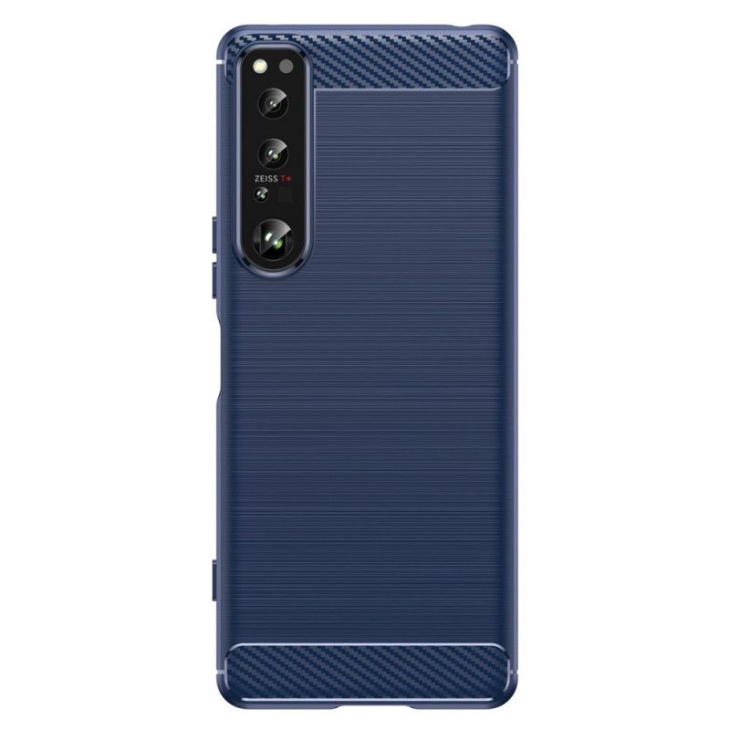 Kryt Sony Xperia 1 IV Kartáčované Uhlíkové Vlákno