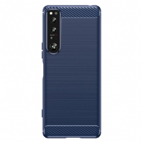 Kryt Sony Xperia 1 IV Kartáčované Uhlíkové Vlákno