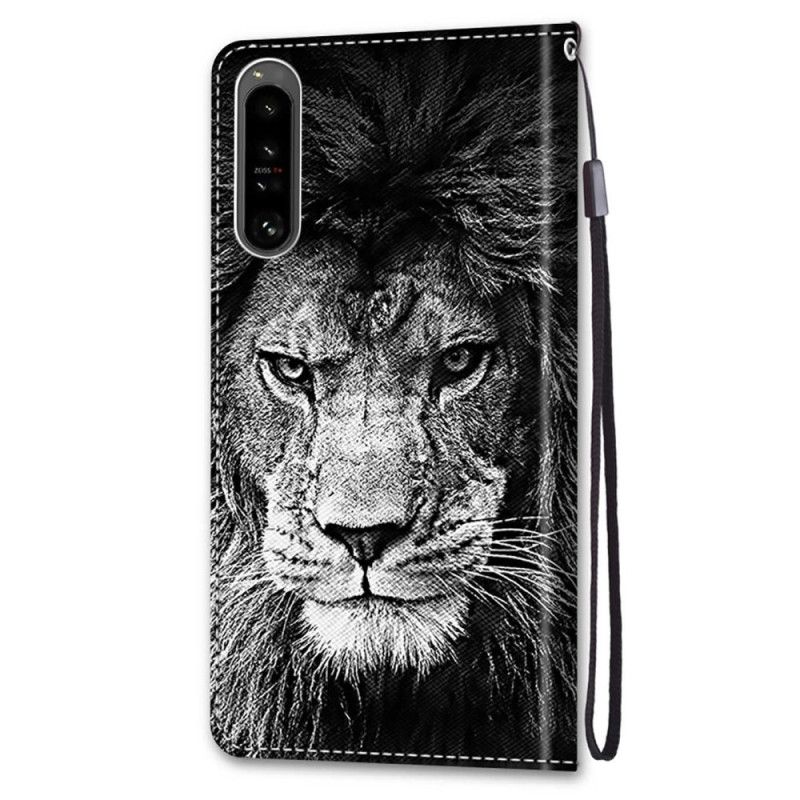 Peňaženkový Kryt Sony Xperia 1 IV Lanyard Lion