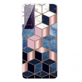 Kryt Samsung Galaxy S21 FE Decline Geometric Marble