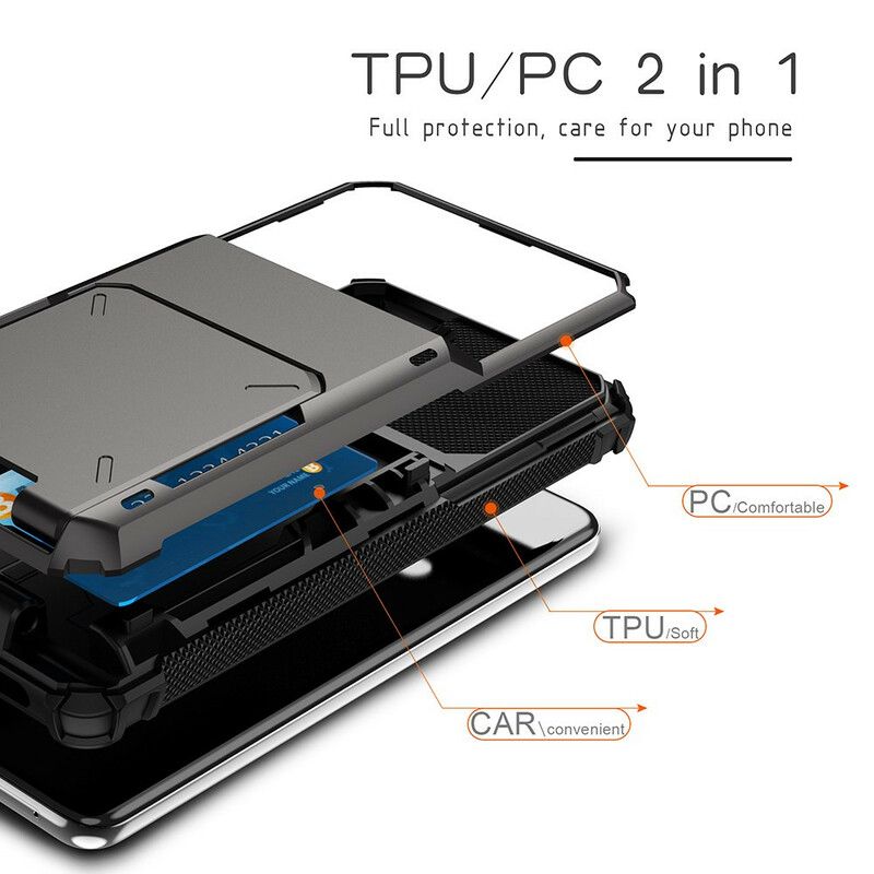 Kryt Samsung Galaxy S21 FE Držiak Kariet V Štýle Flip