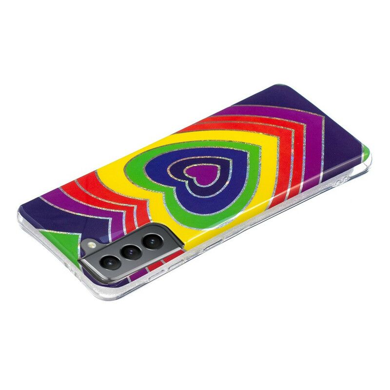 Kryt Samsung Galaxy S21 FE Psychedelické Srdce