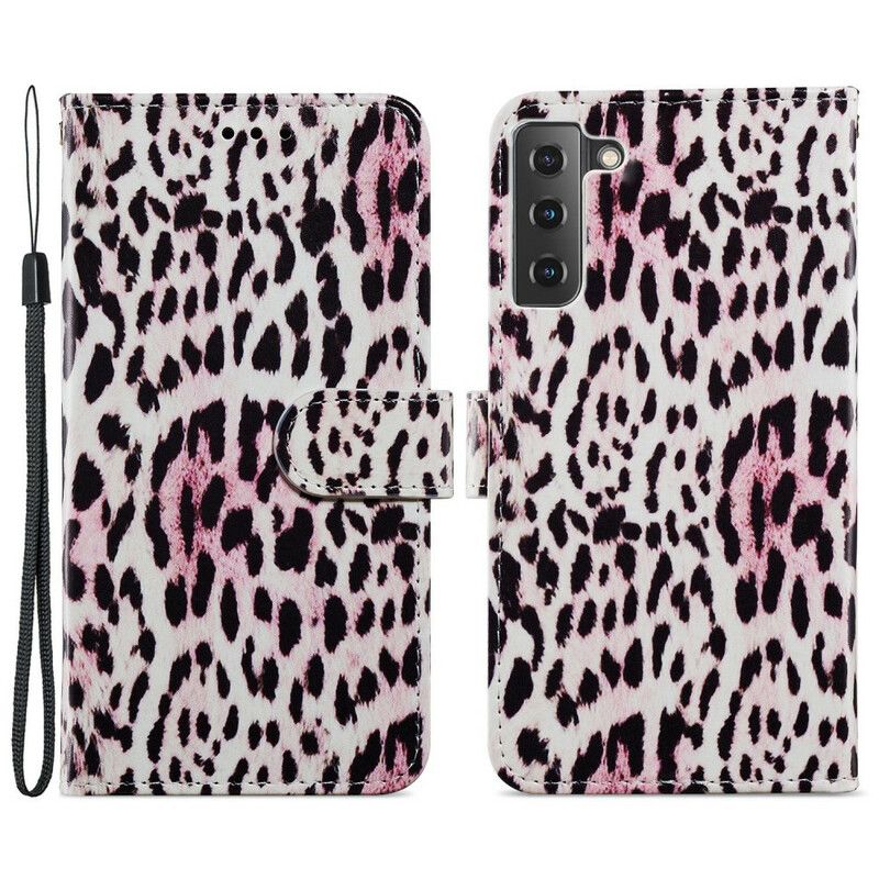 Peňaženkový Kryt Samsung Galaxy S21 FE Leopard Print