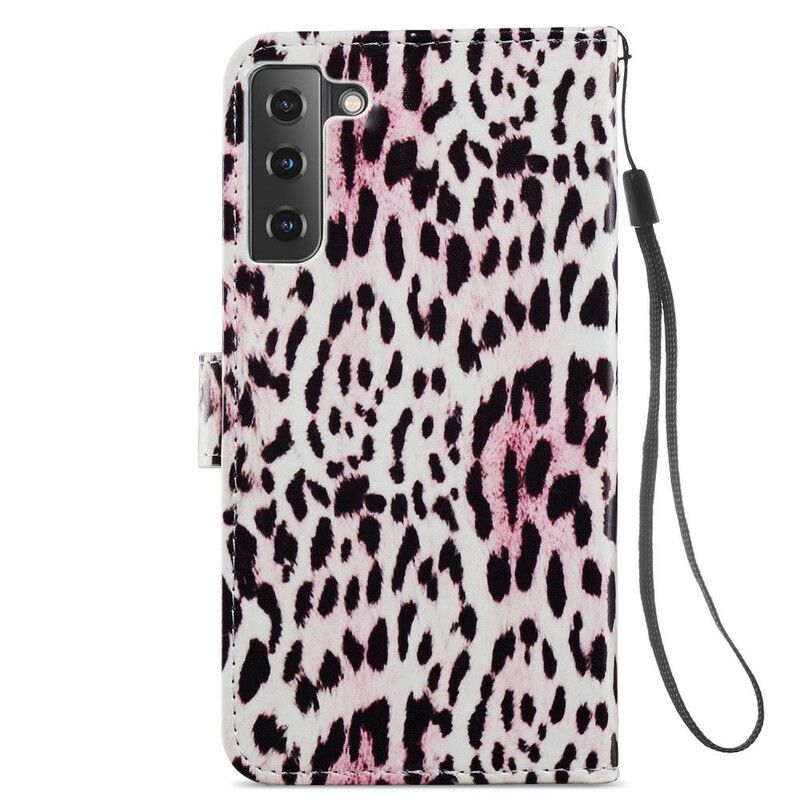 Peňaženkový Kryt Samsung Galaxy S21 FE Leopard Print