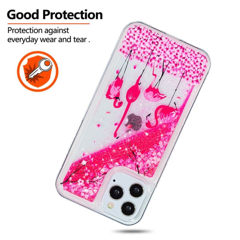 Kryt iPhone 15 Pro Max Flamingo Glitter