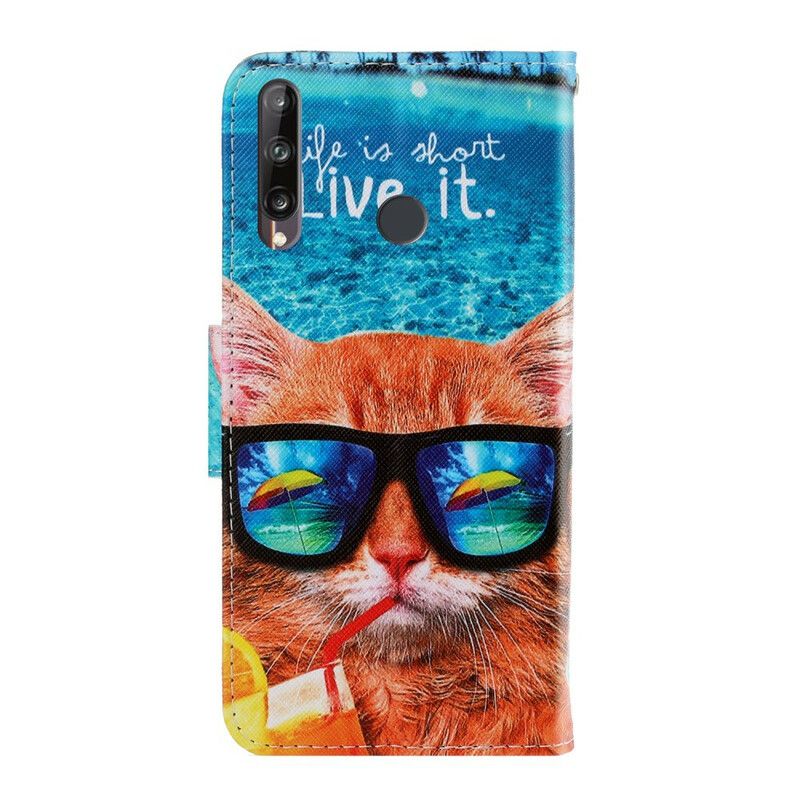 Peňaženkový Kryt Huawei Y7p Cat Live It Strappy