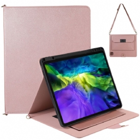 Kožené Puzdro iPad Pro 12.9" (2020) Rfid Ramenný Popruh S Koženým Efektom