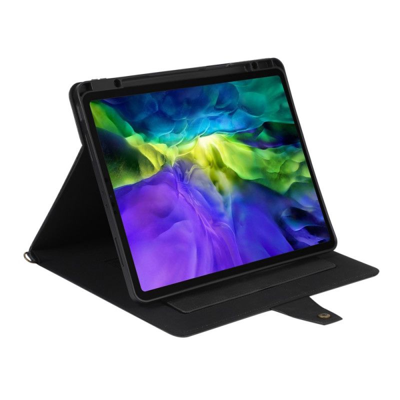 Kožené Puzdro iPad Pro 12.9" (2020) Rfid Ramenný Popruh S Koženým Efektom