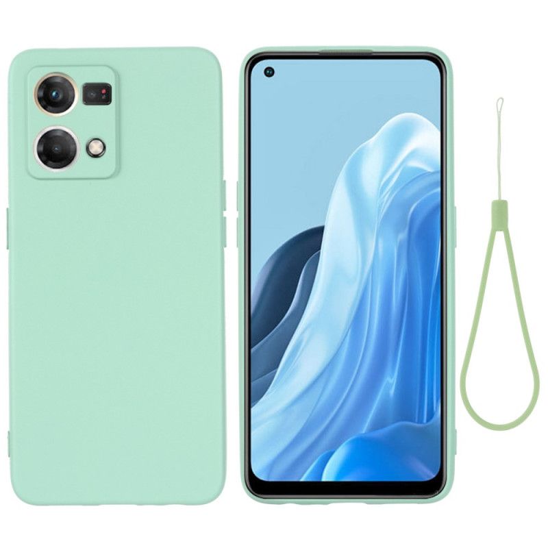 Kryt Oppo Reno 7 Tekutý Silikón So Šnúrkou