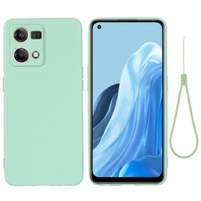 Kryt Oppo Reno 7 Tekutý Silikón So Šnúrkou