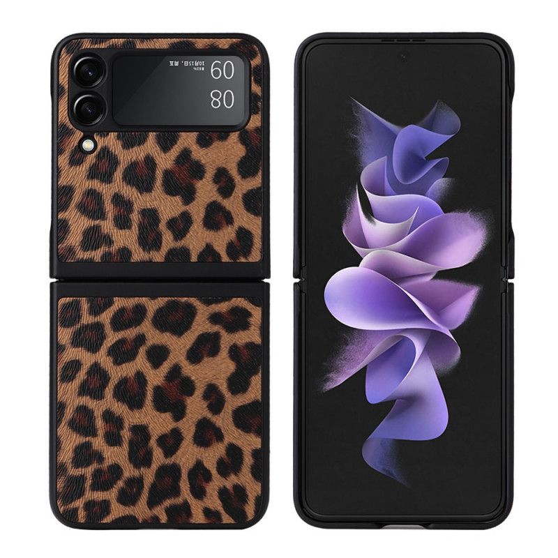 Flipové Puzdro Samsung Galaxy Z Flip 3 5G Kožené Puzdro Leopard