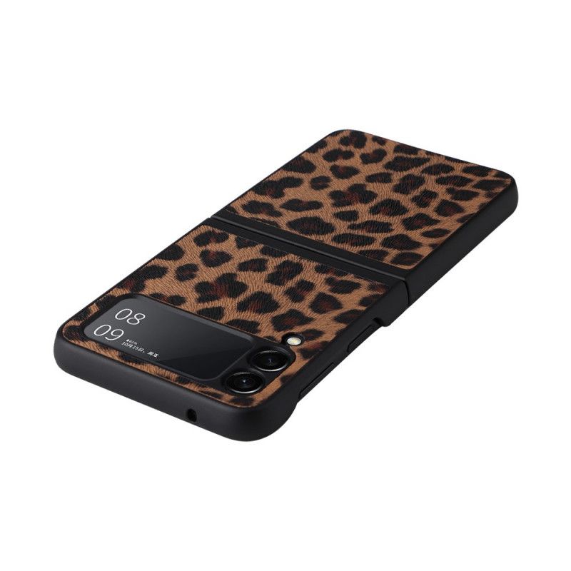 Flipové Puzdro Samsung Galaxy Z Flip 3 5G Kožené Puzdro Leopard