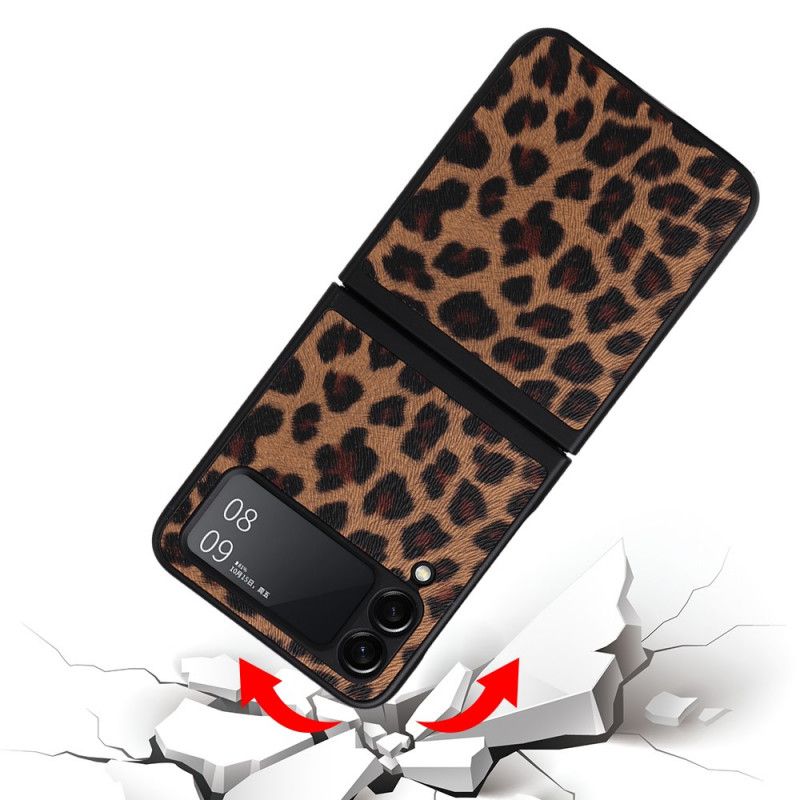 Flipové Puzdro Samsung Galaxy Z Flip 3 5G Kožené Puzdro Leopard