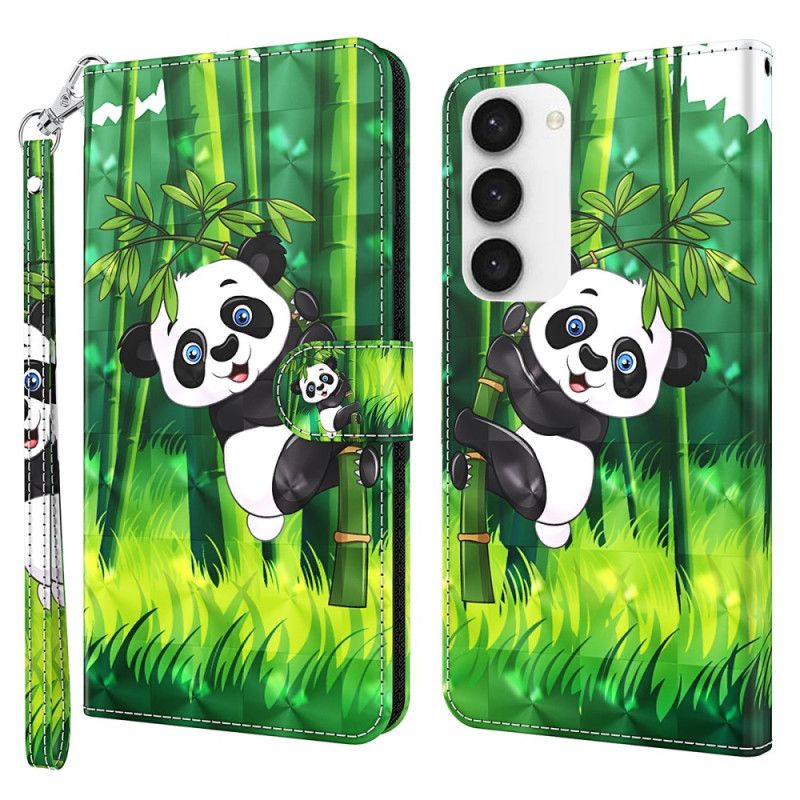 Puzdro Samsung Galaxy S24 5g Bambusová Panda S Remienkom