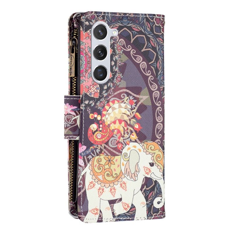 Puzdro Samsung Galaxy S24 5g Peňaženka Tribal Elephant S Popruhom