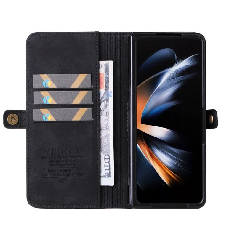 Kožené Puzdro Samsung Galaxy Z Fold 6 Kryt Na Mobil Vintage Yikatu