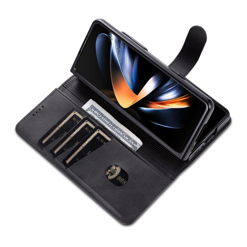 Puzdro Samsung Galaxy Z Fold 6 Kožený Štýl Azns