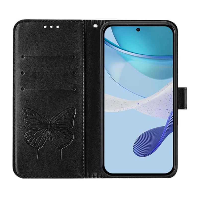 Puzdro Samsung Galaxy Z Fold 6 Kvetinový Motýľ S Remienkom