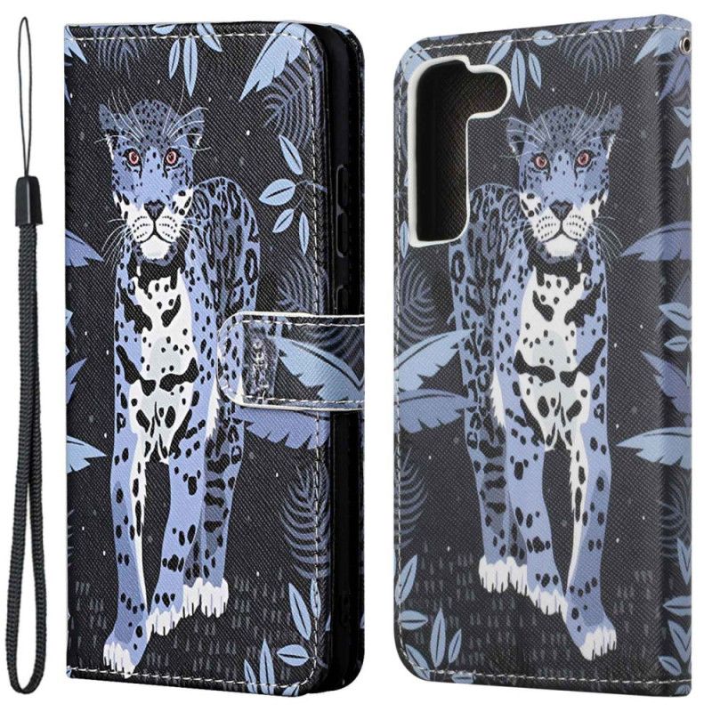 Flipové Puzdro Samsung Galaxy S23 5G Strappy Leopard