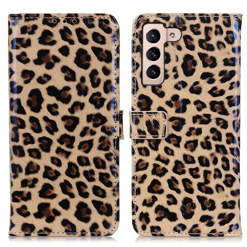 Kožené Puzdro Samsung Galaxy S23 5G Efekt Leopardej Kože