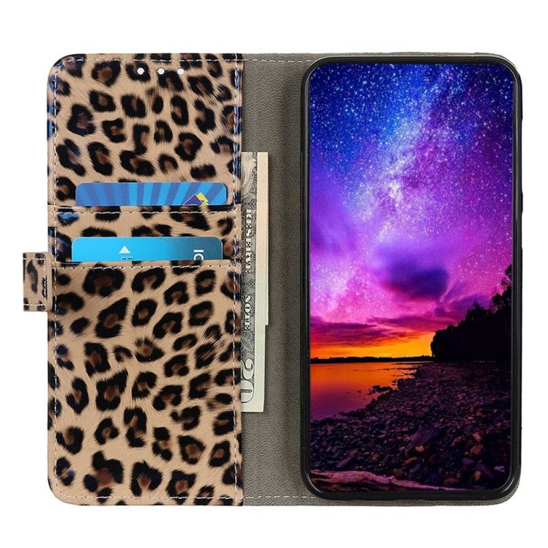 Kožené Puzdro Samsung Galaxy S23 5G Efekt Leopardej Kože