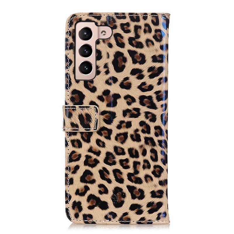 Kožené Puzdro Samsung Galaxy S23 5G Efekt Leopardej Kože