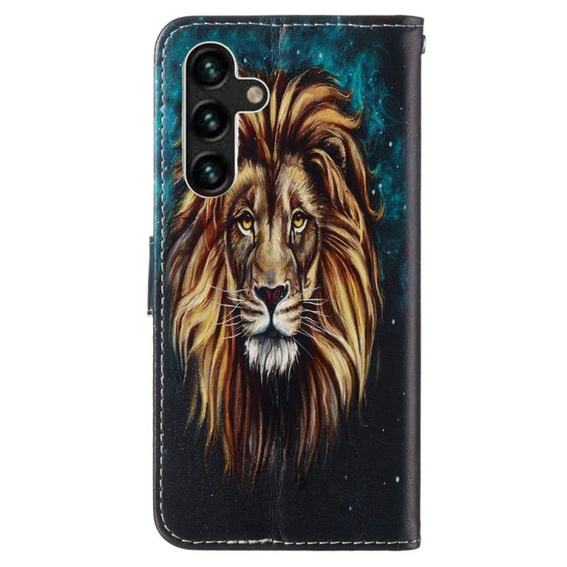 Kožené Puzdro Samsung Galaxy S23 5G Lanyard Lion