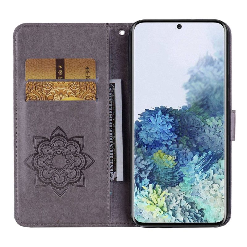 Kožené Puzdro Samsung Galaxy S23 5G Sova Mandala A Šnúrka