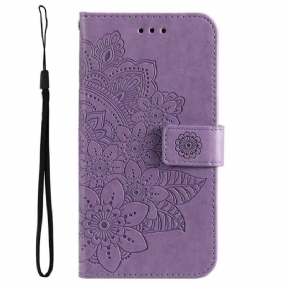 Kožené Puzdro Samsung Galaxy S23 5G Strappy Mandala