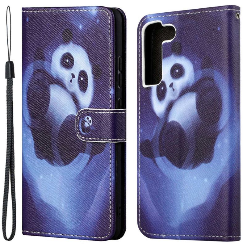 Kožené Puzdro Samsung Galaxy S23 5G Strappy Panda