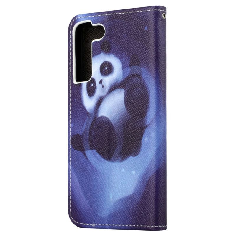 Kožené Puzdro Samsung Galaxy S23 5G Strappy Panda