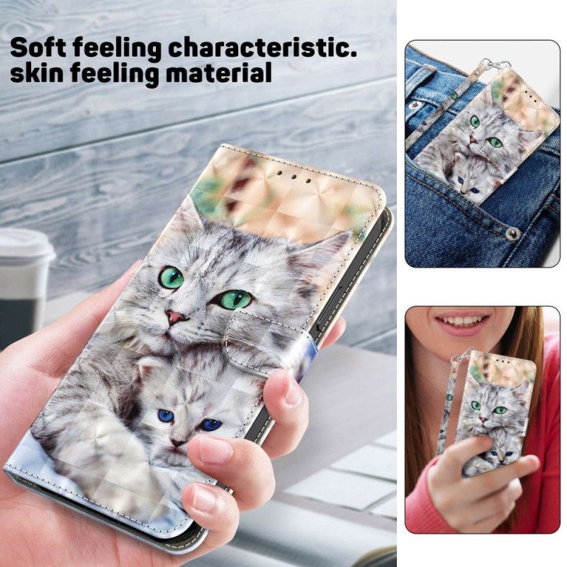 Kožené Puzdro Samsung Galaxy S23 5G Tangá Cats