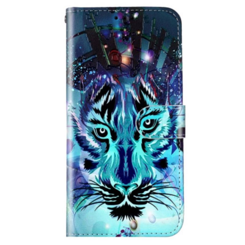 Kožené Puzdro Samsung Galaxy S23 5G Tiger So Šnúrkou