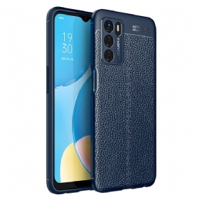 Kryt Oppo A16 / A16s Leather Effect Litchi Double Line