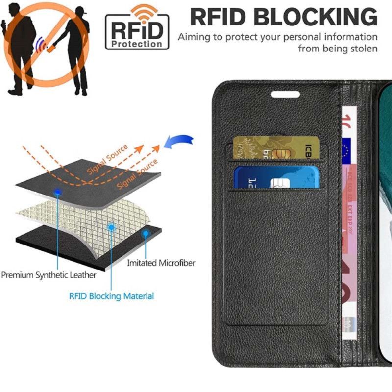 Flipové Puzdro Samsung Galaxy S23 Ultra 5G Kožené Puzdro Rfid Diamanty