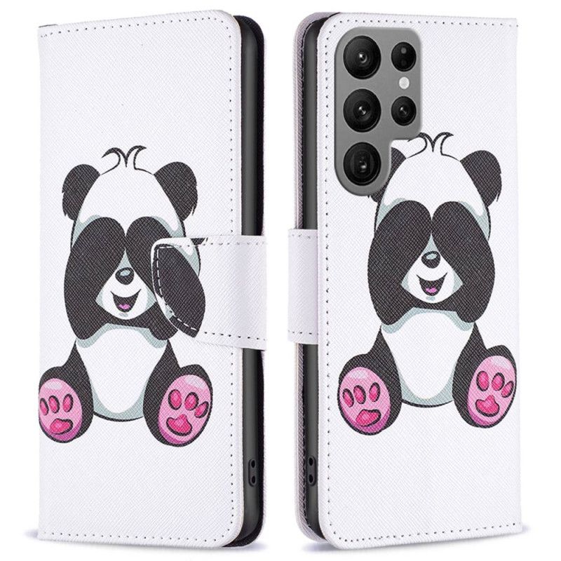 Kožené Puzdro Samsung Galaxy S23 Ultra 5G Panda