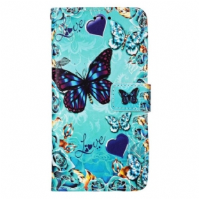 Kožené Puzdro Samsung Galaxy S23 Ultra 5G Tangá Butterflies