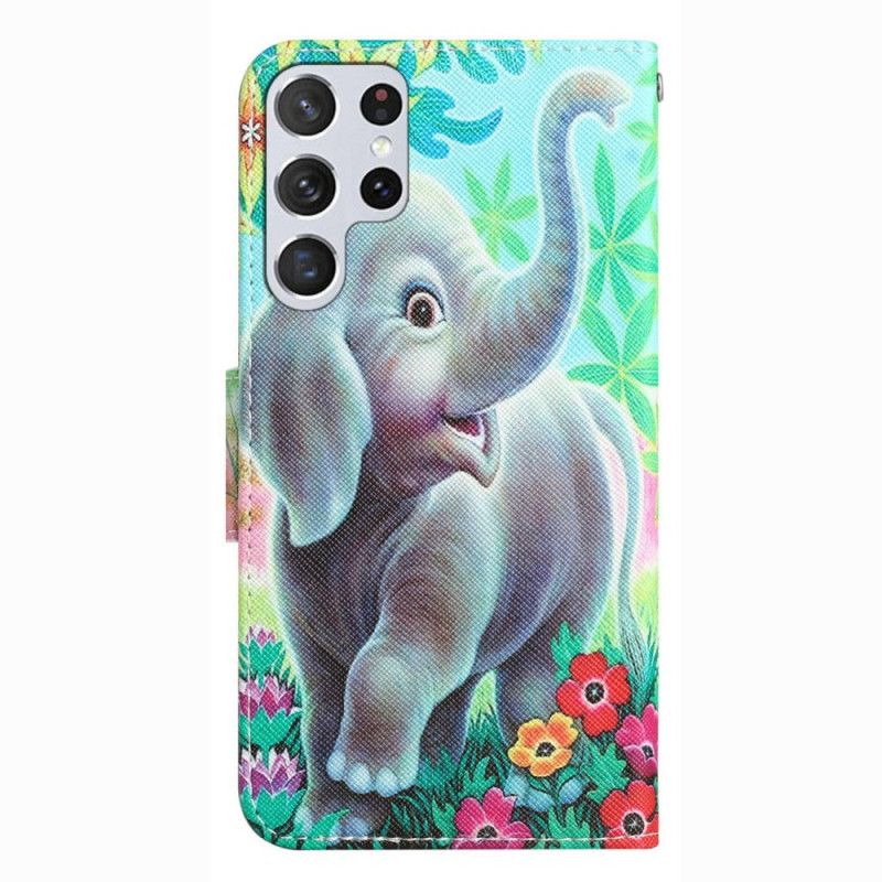 Peňaženkový Kryt Samsung Galaxy S23 Ultra 5G Tangá Elephant